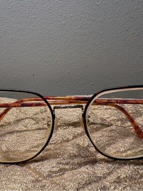 Ralph Lauren Gold Metal Round Glasses with Tortoiseshell Temples